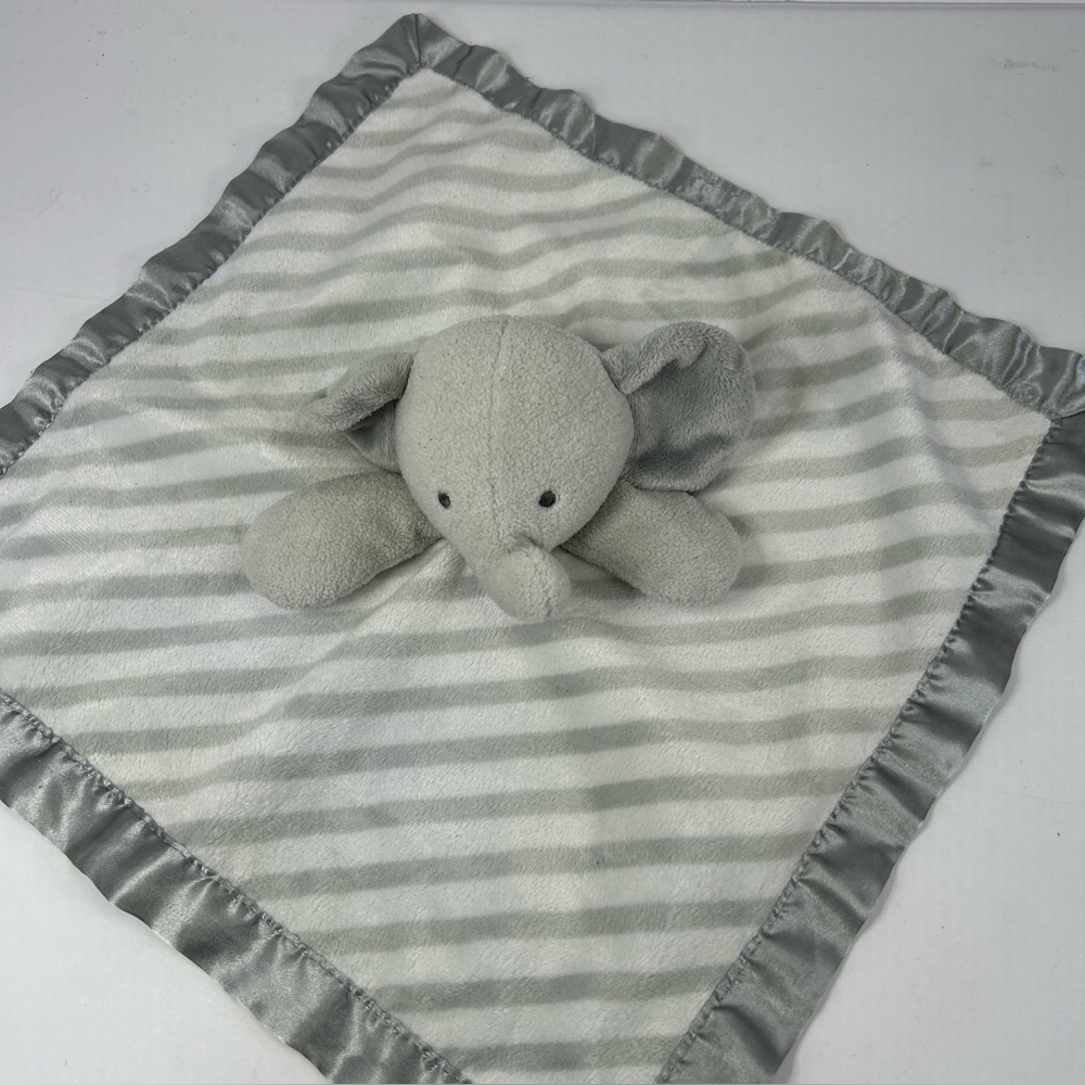 Lovey baby blanket elephant grey security blanket